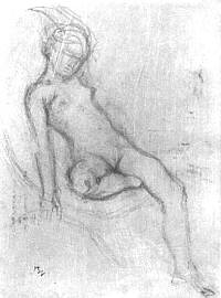 Balthus drawing young girl adolescent 
